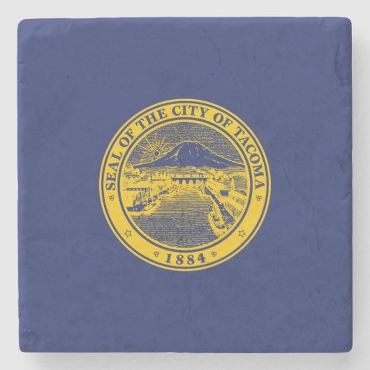 Vlag van Tacoma (Washington City) Stenen Onderzetter (Voorkant)