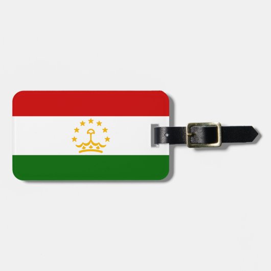 Vlag van Tadzjikistan Bagagelabel (Voorkant horizontaal)