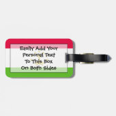 Vlag van Tadzjikistan - Easy ID Personal Bagagelabel (Achterkant horizontaal)