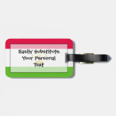 Vlag van Tadzjikistan - Easy ID Personal Bagagelabel (Achterkant horizontaal)