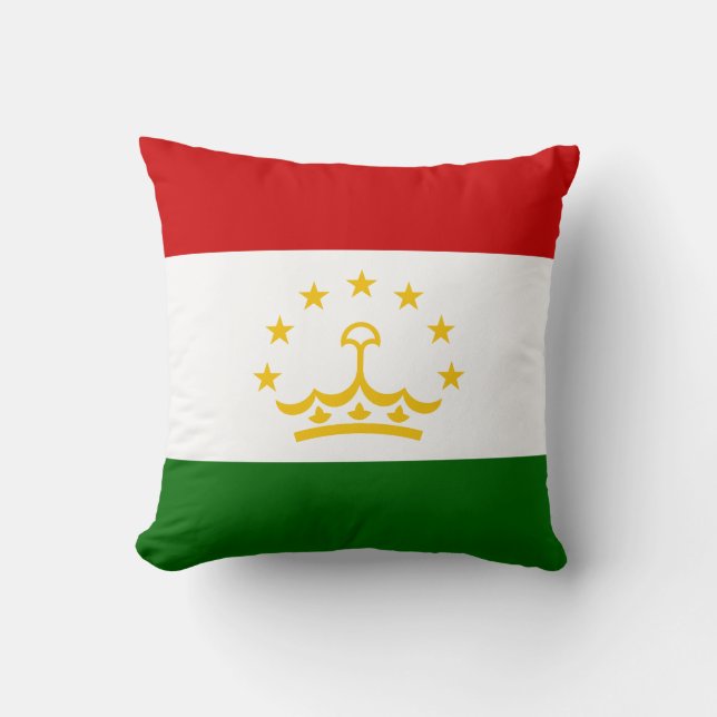 Vlag van Tadzjikistan Kussen (Voorkant)