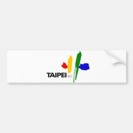 Vlag van Taipei (Taiwan) Bumpersticker