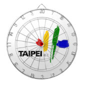 Vlag van Taipei (Taiwan) Dartbord (Voorkant)