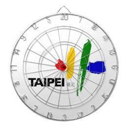 Vlag van Taipei (Taiwan) Dartbord