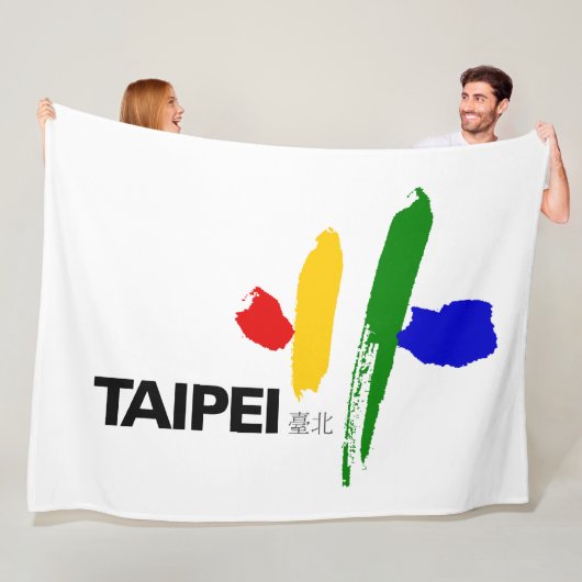 Vlag van Taipei (Taiwan) Fleece Deken (In situ)