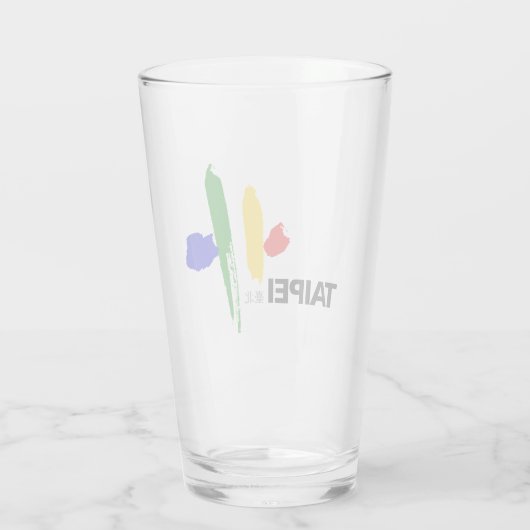 Vlag van Taipei (Taiwan) Glas (Achterkant)