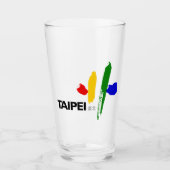 Vlag van Taipei (Taiwan) Glas (Voorkant)