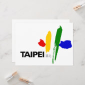 Vlag van Taipei (Taiwan) Kaart (Voorkant / Achterkant in situ)
