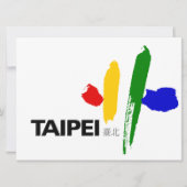 Vlag van Taipei (Taiwan) Kaart (Voorkant)