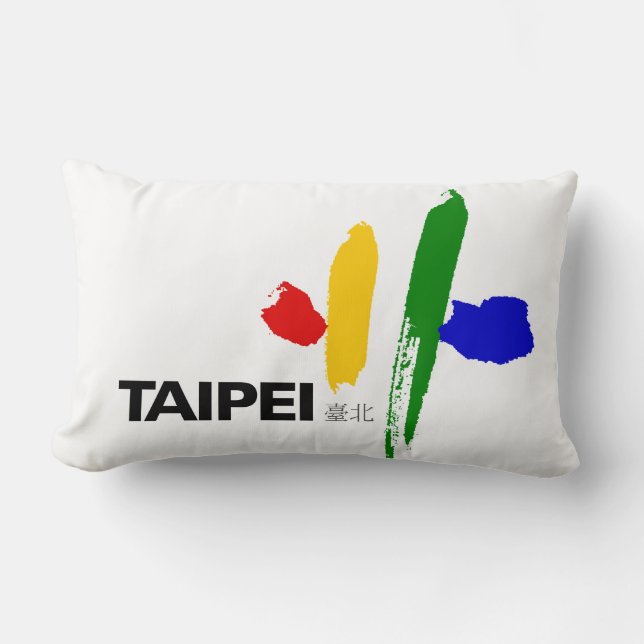 Vlag van Taipei (Taiwan) Kussen (Voorkant)