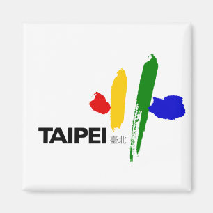 Vlag van Taipei (Taiwan) Magneet