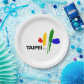 Vlag van Taipei (Taiwan) Papieren Bordje (Feest)