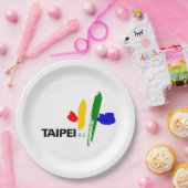 Vlag van Taipei (Taiwan) Papieren Bordje (Feest)