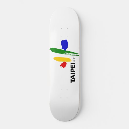 Vlag van Taipei (Taiwan) Persoonlijk Skateboard (Voorkant)
