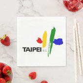 Vlag van Taipei (Taiwan) Servet (Insitu)