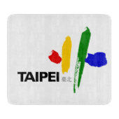 Vlag van Taipei (Taiwan) Snijplank (Voorkant)