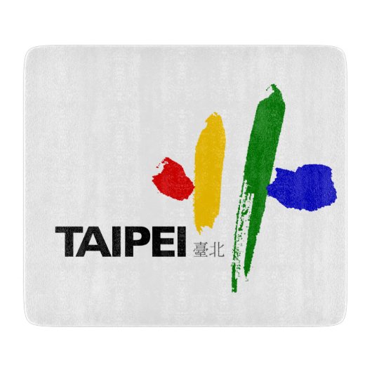 Vlag van Taipei (Taiwan) Snijplank (Voorkant)
