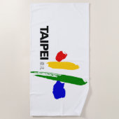 Vlag van Taipei (Taiwan) Strandlaken (Voorkant)