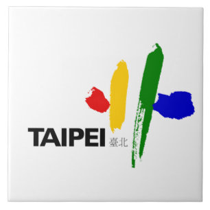 Vlag van Taipei (Taiwan) Tegeltje
