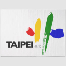 Vlag van Taipei (Taiwan) Tissuepapier