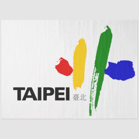 Vlag van Taipei (Taiwan) Tissuepapier (Voorkant)