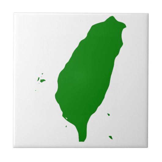 Vlag van Taiwan - 世,界灣人 Tegeltje (Voorkant)