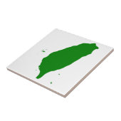 Vlag van Taiwan - 世,界灣人 Tegeltje (Zijkant)