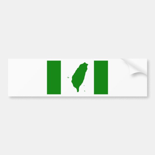 Vlag van Taiwan - 臺 - 台, 灣, 立 Onafhankelijke 運 動獨 Bumpersticker (Voorkant)