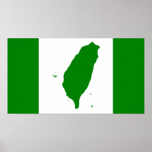 Vlag van Taiwan - 臺 - 台, 灣, 立 Onafhankelijke 運 動獨 Poster