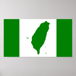 Vlag van Taiwan - 臺 - 台, 灣, 立 Onafhankelijke 運 動獨 Poster
