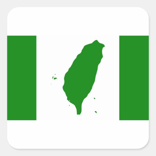 Vlag van Taiwan - 臺 - 台, 灣, 立 Onafhankelijke 運 動獨 Vierkante Sticker (Voorkant)
