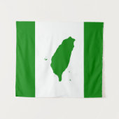 Vlag van Taiwan - 臺 - 台, 灣, 立 Onafhankelijke 運 動獨 Wandkleed (Voorkant (horizontaal))