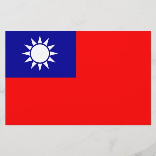 Vlag van Taiwan Briefpapier (Voorkant)