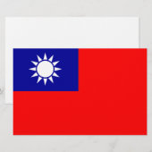 Vlag van Taiwan Briefpapier (Voorkant / Achterkant)