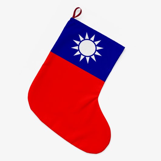Vlag van Taiwan Grote Kerstsok (Voorkant (Hangend))