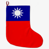 Vlag van Taiwan Grote Kerstsok (Voorkant)
