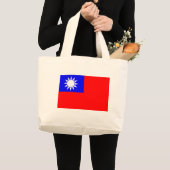 Vlag van Taiwan Grote Tote Bag (Voorkant (product))