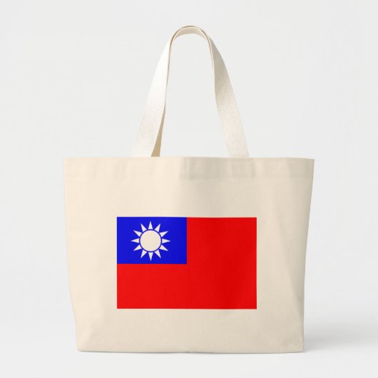 Vlag van Taiwan Grote Tote Bag (Voorkant)