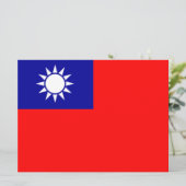 Vlag van Taiwan Kaart (Staand voorkant)