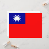 Vlag van Taiwan Kaart (Voorkant / Achterkant in situ)