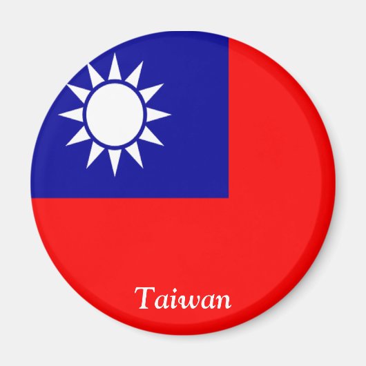 Vlag van Taiwan Magneet (Voorkant)