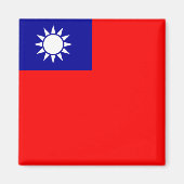 Vlag van Taiwan Magneet (Voorkant)