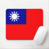 Vlag van Taiwan Mousepad Muismat (Met muis)