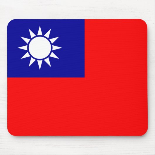 Vlag van Taiwan Mousepad Muismat (Voorkant)