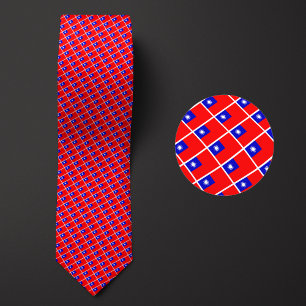 Vlag van Taiwan Patroon Stropdas