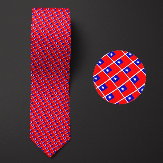 Vlag van Taiwan Patroon Stropdas