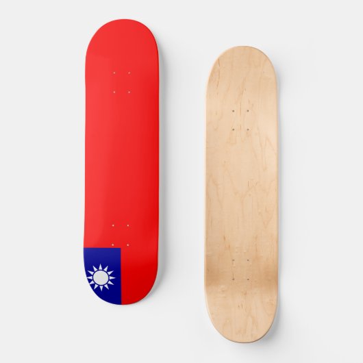 Vlag van Taiwan Persoonlijk Skateboard (Voorkant)