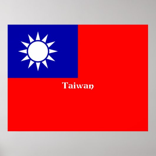 Vlag van Taiwan Poster (Voorkant)