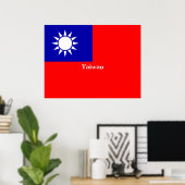 Vlag van Taiwan Poster (Thuiskantoor)