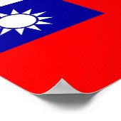 Vlag van Taiwan Poster (Hoek)